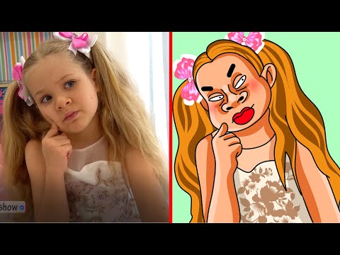 Diana and Roma teach Oliver colors | Toddler learning video || Draawing meme funny