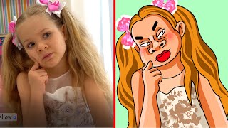 Diana and Roma teach Oliver colors | Toddler learning video || Draawing meme funny