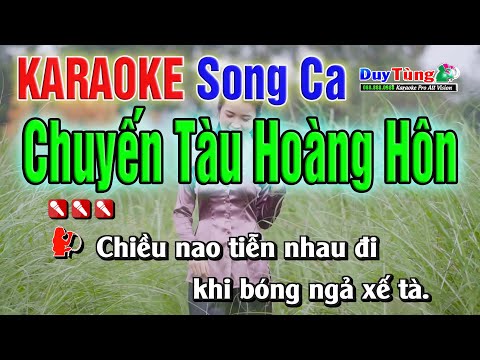 Karaoke || Chuyến Tàu Hoàng Hôn – Song Ca || Nhạc Sống Duy Tùng