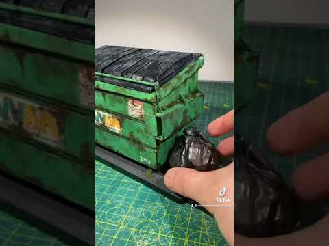 Making a Realistic Abandoned Miniature Dustbin!! #youtubeshorts #shorts