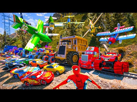 Cars 3 Crazy McQueen Monster Truck Mack Hauler Colossus XXL 8x8 Jackson Storm Cruz Ramirez Tow Mater