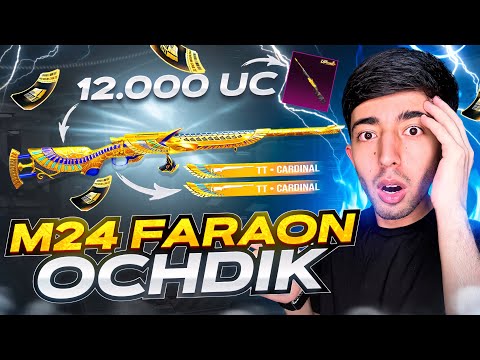 FARAON M24 KELDI 😱 12,000 UC HAMMASINI OLDIM!