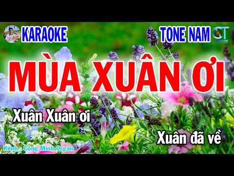 Karaoke Mùa Xuân Ơi Tone Nam – Nhạc Sống 2025