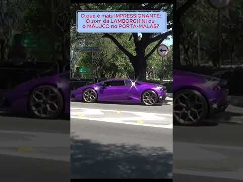 * O que é mais IMPRESSIONANTE: SOM da LAMBORGHINI ou o MALUCO no PORTA-MALAS? #supercarros #gugatv