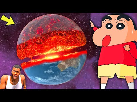 SHINCHAN & FRANKLIN Destroyed WORLD Of GODS in SOLAR SMASH | LAVA ICE SUN planets vs Amaan Army