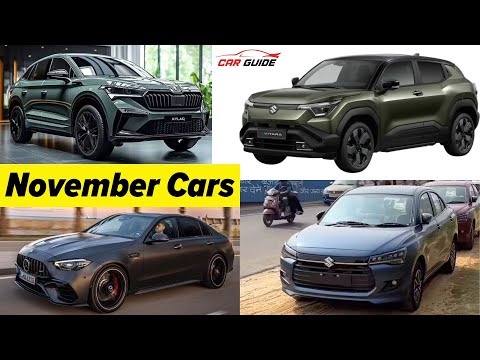 November 2024 Cars Launching in India - Maruti Suzuki eVX - Skoda Kylaq - Mercedes - Maruti Dzire🔥