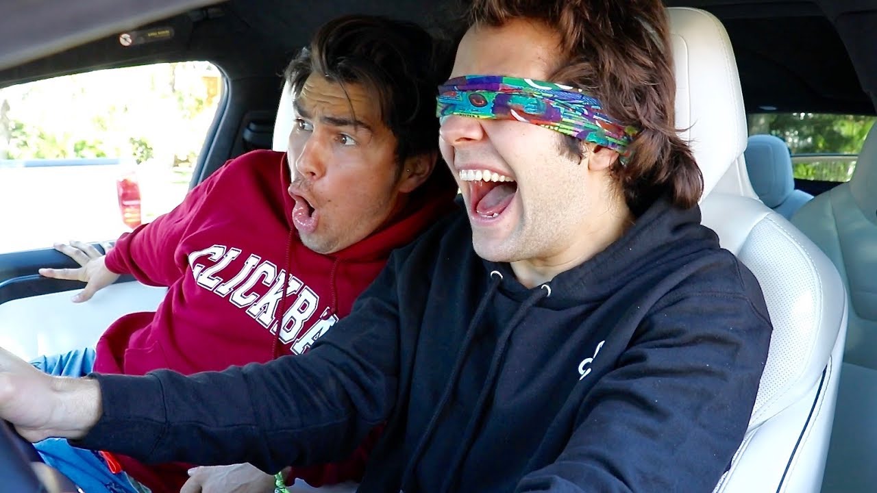 DRIVING MY TESLA WHILE BLINDFOLDED