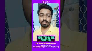 Congrats, Mr. Abhishek Mukherjee, on Clearing IBPS PO 2024-25 | Through Reserve List #ibpspo2025