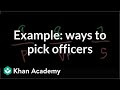 Probability of Selecting Officers