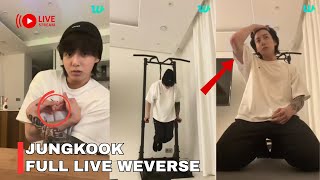 LIVE 🔴 The Moment Jungkook Worked Out Live on Weverse! Army Goes Wild!