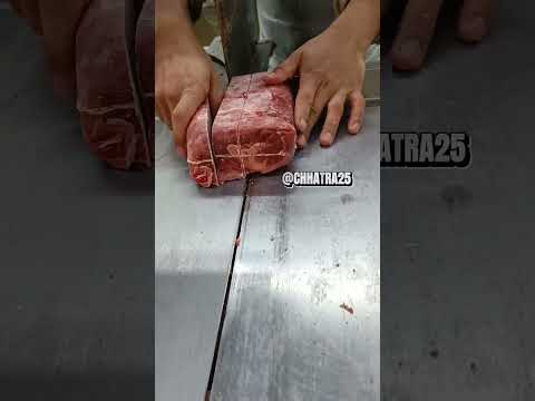 Boneless frozen meats,beef cube cutting skills #meat #cuttingskills#viral #shorts