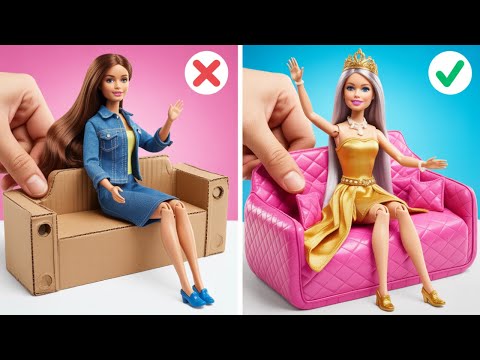 MELHORES TRUQUES COM PAPELÃO 😏 📦 Como Fazer uma Casa da Barbie de Papel?