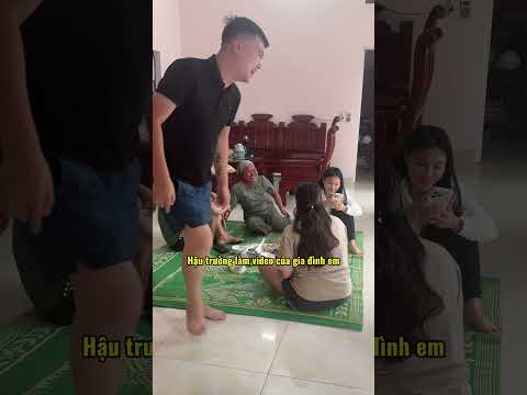 Hậu trường hài hước của gia đình em. #hoangthaofamily