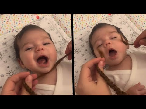 This trick made her baby smile
