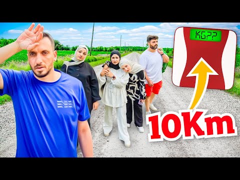 كم خسرنا وزن بعد مشي ١٠ كيلو متر خلال أربع ساعات😰الرقم صااااادم (تجرربة جديدة)🔥