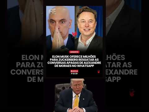 🚨 ELON MUSK oferece FORTUNA para resgatar conversas de MORAES!