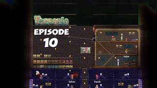 Terraria episode 10, new base, Skeletron fight.