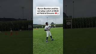 Byron Buxton and his son play catch at MLB at Field of Dreams ❤️⚾️ #MLB