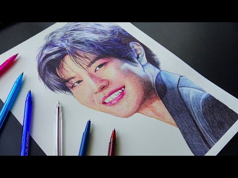 Drawing SEUNGMIN (Stray Kids) Ballpoint Pen | DeMoose Art