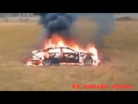 روسي يحرق سيارته ميرسيدس GT  قيمتها المالية 300 ألف دولار Russian burns his car  MERCEDES GT (