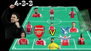 Arsenal Proposed Lineup For Arsenal vs Crystal Palace, Carabao Cup Quarter Final🔥/ #carabaocup2025 