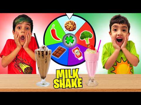 A ROLETA DECIDE OS INGREDIENTES DO NOSSO MILK SHAKE!!! 🍀🥤😱