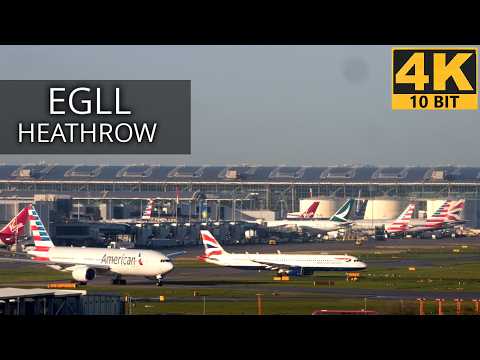 London Heathrow Airport EGLL Plane Spotting BA A380 Heavy Rush Hour