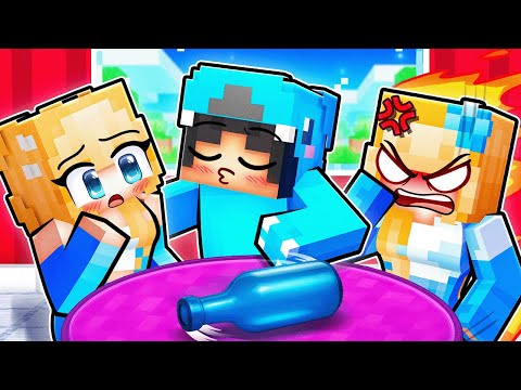 Minecraft but it's SPIN THE BOTTLE With Crazy Fan Girl Sister!