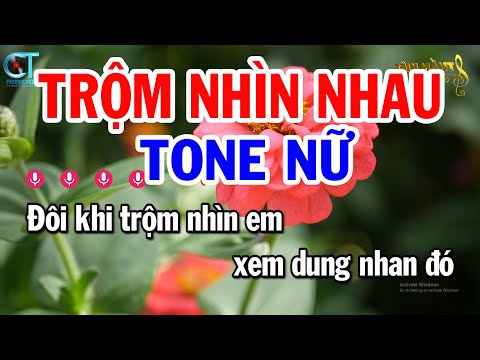 Karaoke Trộm Nhìn Nhau Tone Nữ ( F#m ) Nhạc Sống Tuấn Kiệt