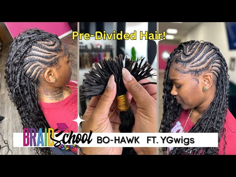 BOHAWK in 5 Hours Using Pre-Divided Hair FT. YGWigs | BraidSchool