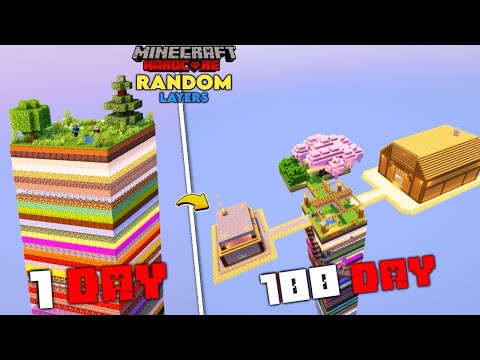 we survived 100 days random block chunk in minecraft