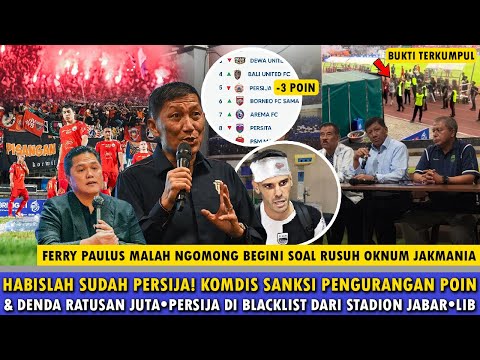 🔵SANKSI K3JAM KOMDIS KE PERSIJA😱PENGURANGAN 3 POIN😱MANAJEMEN PERSIB TAK TINGGAL DIAM😱LIB BERSUARA!