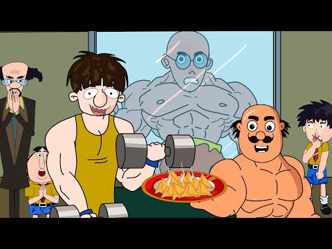 Budhbadri Transformed To Bodybuilder In Hindi | Motupatlu And Budhbadri New Episode