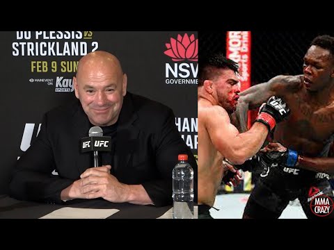 Dana White reacts to Israel Adesanya vs. Kelvin Gastelum inducted into the Hall of Fame