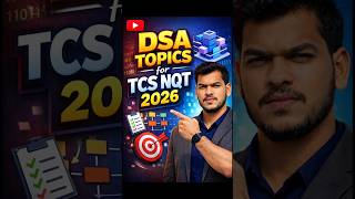 DSA Topics For TCS NQT 2026 #Shorts #TCNQT #TCSNQT2026 #DSA