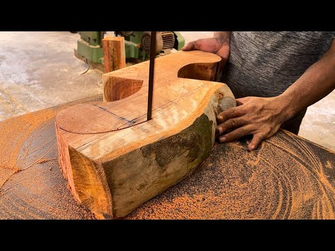 Woodworking Ideas Simple Rustic Handmade Furniture // Outdoor Tables From Monolithic Tree Trunks