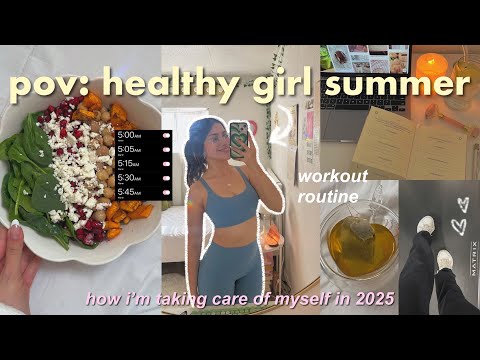 SUMMER HEALTH ROUTINE🌷 my workout split, early 5am mornings, meal prepping & wellness diaries ⛅️✨