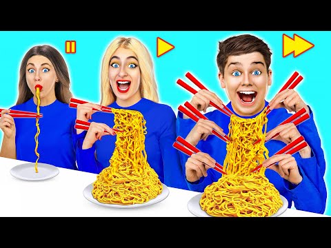 Desafío Comida Rápida, Media o Lenta | Desafíos de Comida Divertida por Multi DO Food Challenge
