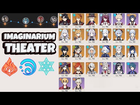 New 5.7 Imaginarium Theater Full Run Hydro, Cryo And Pyro | Genshin Impact