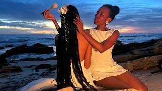 ASMR Hair Ritual by the Sea | Hair Styling & Meditation for Deep Relaxation 🌊 Ocean Sounds