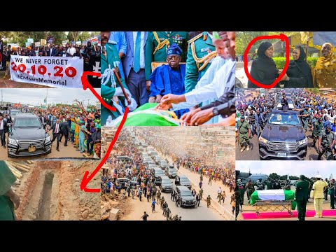 Full highlights of Muhammadu Buhari Buri@l in Daura, Convoy With Ahmed Tinubu, Dangote & Atiku