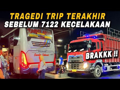 "BRAKKKK ‼️😱 BAK TRUCK MENGHANTAM BODY BUS" | Trip Report Sebelum Bus SUGENG RAHAYU 7122 Kecelakaan