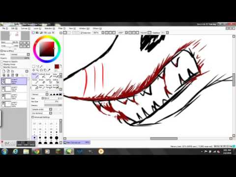 Paint tool sai blood tutorial