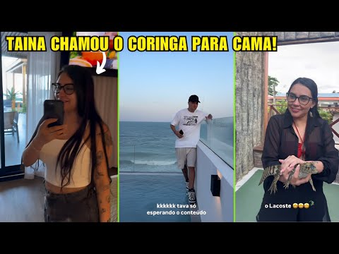 STORYS DO CORINGA E DA TAINA | CORINGA COM MEDO DO JACARÉ