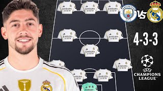 MANCHESTER CITY VS REAL MADRID 🔥 REAL MADRID PREDICTED LINEUP ✅ CHAMPIONS LEAGUE ROUND OF 16 MATCH 