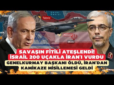 İsrail 200 uçakla İran'ı vurdu, Genelkurmay Başkanı öldü, İran'dan kamikaze misillemesi geldi