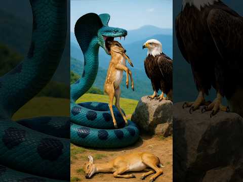 चील हमेशा सांप को शिकार लाकर देता था 😱😱😱 #eagle #snake #shorts