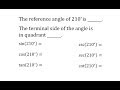 Trigonometric Functions of 210 Degrees