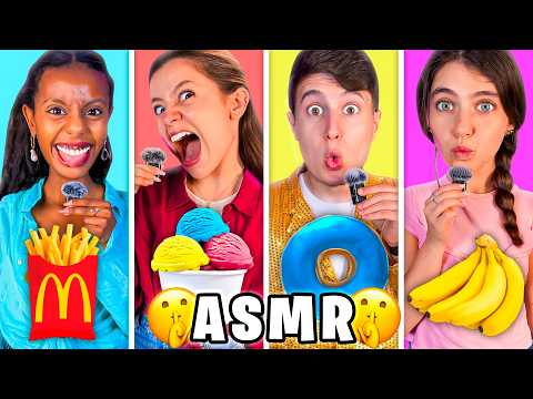 MANGIAMO SOLO CIBO IN “ASMR” CON TUTTI I NOSTRI AMICI! *Ninna e Matti Mukbang Cibo Asmr*🤫
