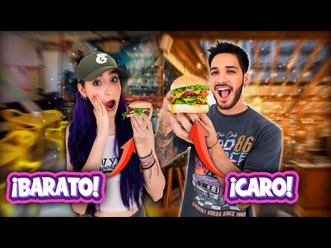 24 hrs COMIENDO comida BARATA 🆚 CARA 😱🍔🌮!!!!